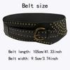 New Rivet Stitch Vintage Gothic Punk Black Belts For Women Chic PU Leather Streetwear Y2K Accessories Female Waistband Wide Belt