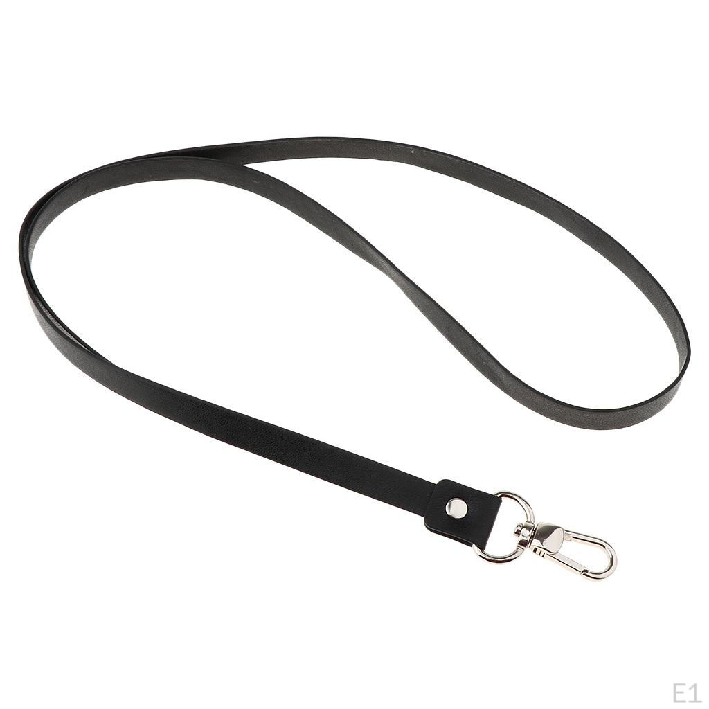 Retro PU Kožený Krční Popruh Šňůrka Kovový Klip Karty Odznaky