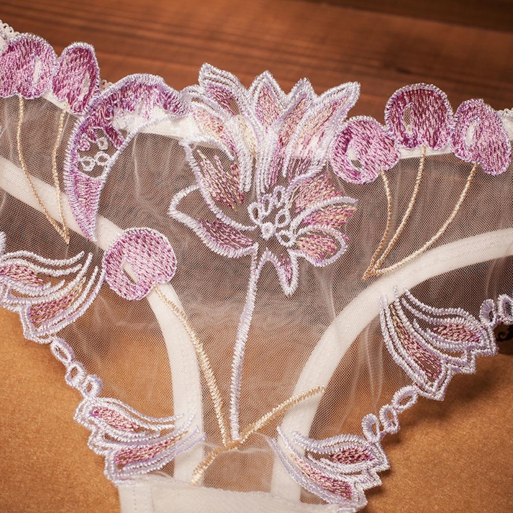 Transparent Embroidered Sexy Panties Women's Underwear Transparent Panties