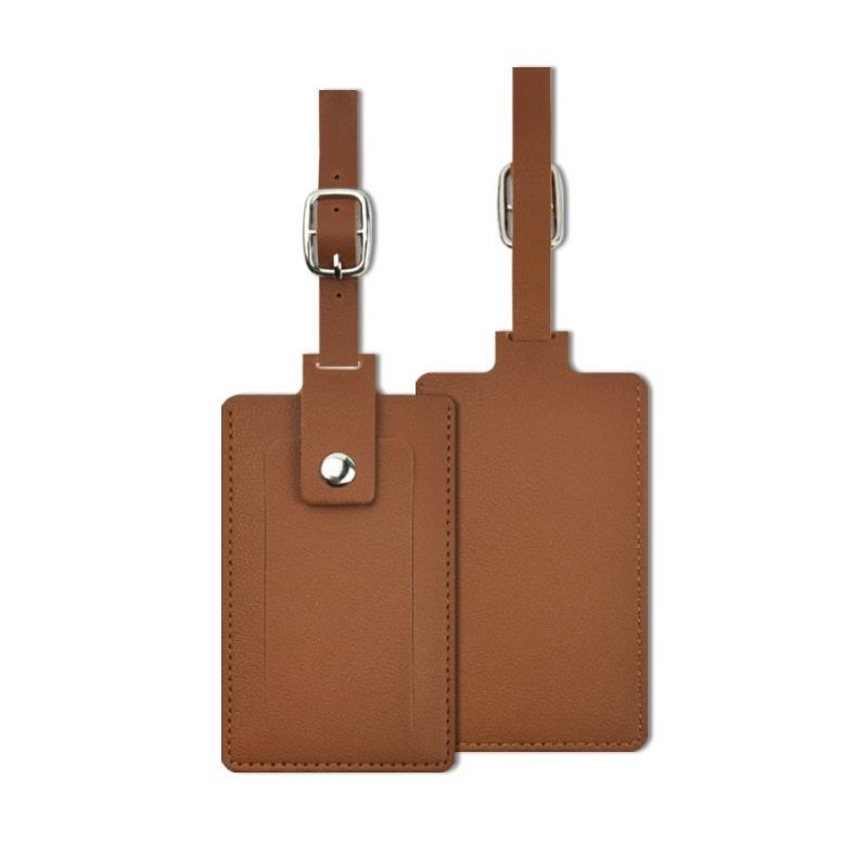 Multicolor Pu Leather Boarding Pass To Protect Privacy  Four-in-one Buckle Flip Leather Luggage Tag
