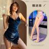 Night listening incense new sexy underwear velvet cross lace-up nightdress backless slit temptation pajamas passion loungewear