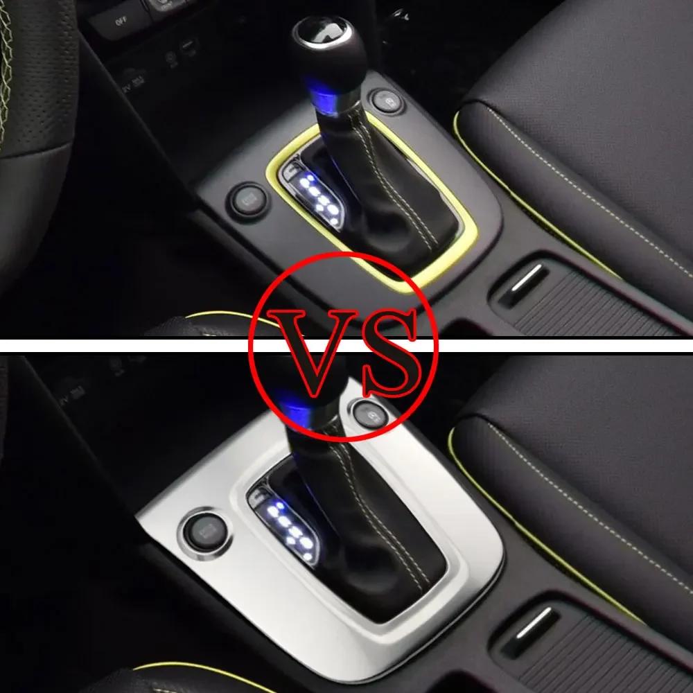 For Hyundai Kona 2017 - 2025 LHD Gear Shift Konb Panel Cover Trim Gear Sticker Styling Interior Accessories