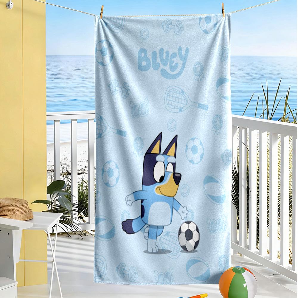 Bluey Friends Adventure Beach Towel High Absorbency & Quick-Dry Comfortable Lightweight