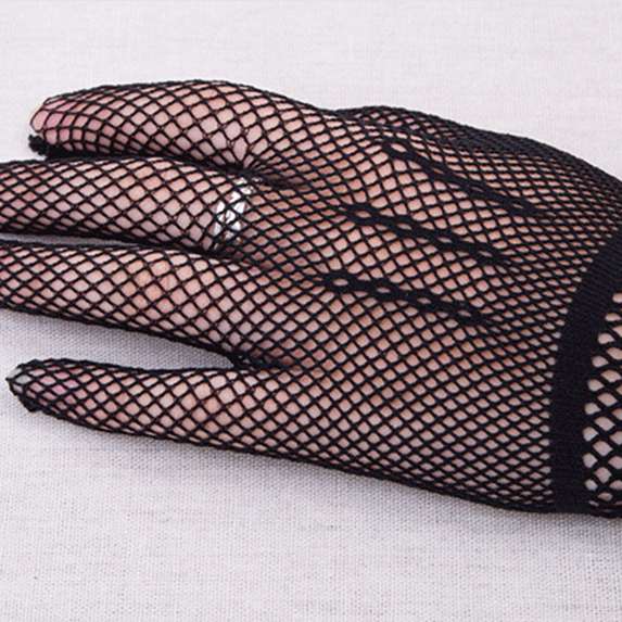 Fashion Fishnet Gloves Female Summer Solid Color Uv-proof Driving Gloves Mesh Fishnet Gloves