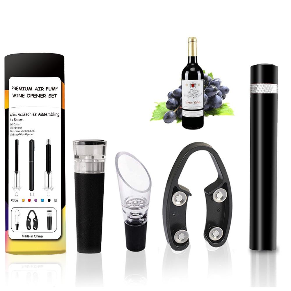 Bar Accessories Wine Bottle Opener Set ABS Vacuum Wine Bottle Corkscrew New Air Pump Cork Remover