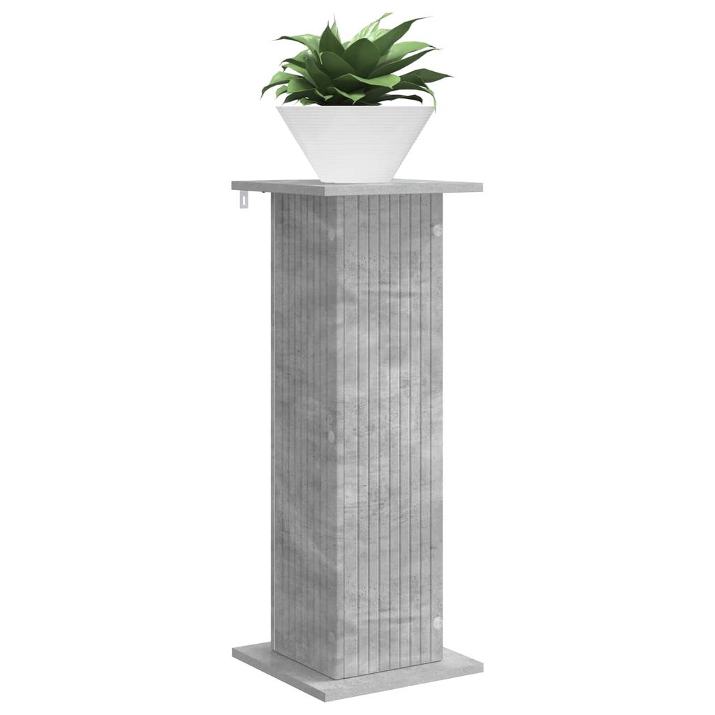 Plant Stand Concrete Grey 30.5 x 30 x 80.5 cm Engineered Wood
