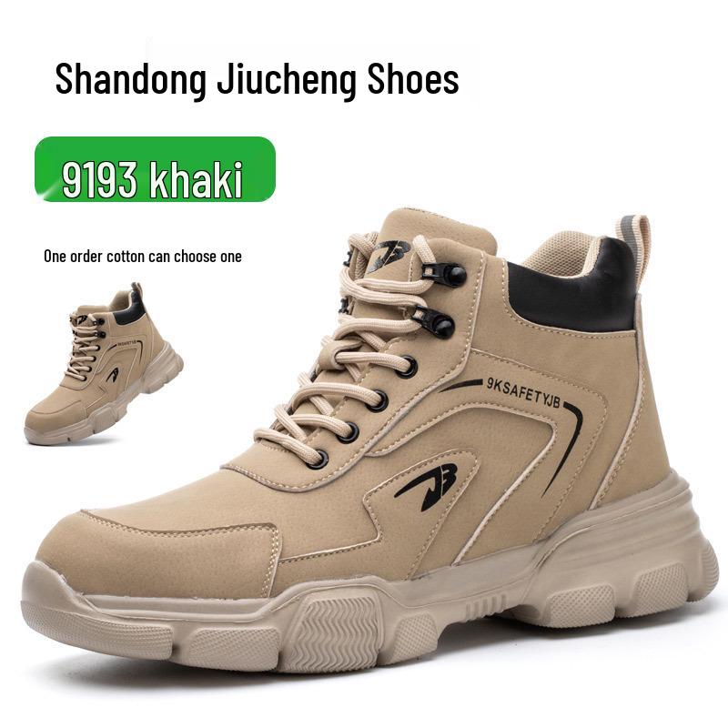 Men's Steel Toe Work Boots - Four-Season, Anti-Smash, Puncture-Resistant, Durable Construction Safety Shoes