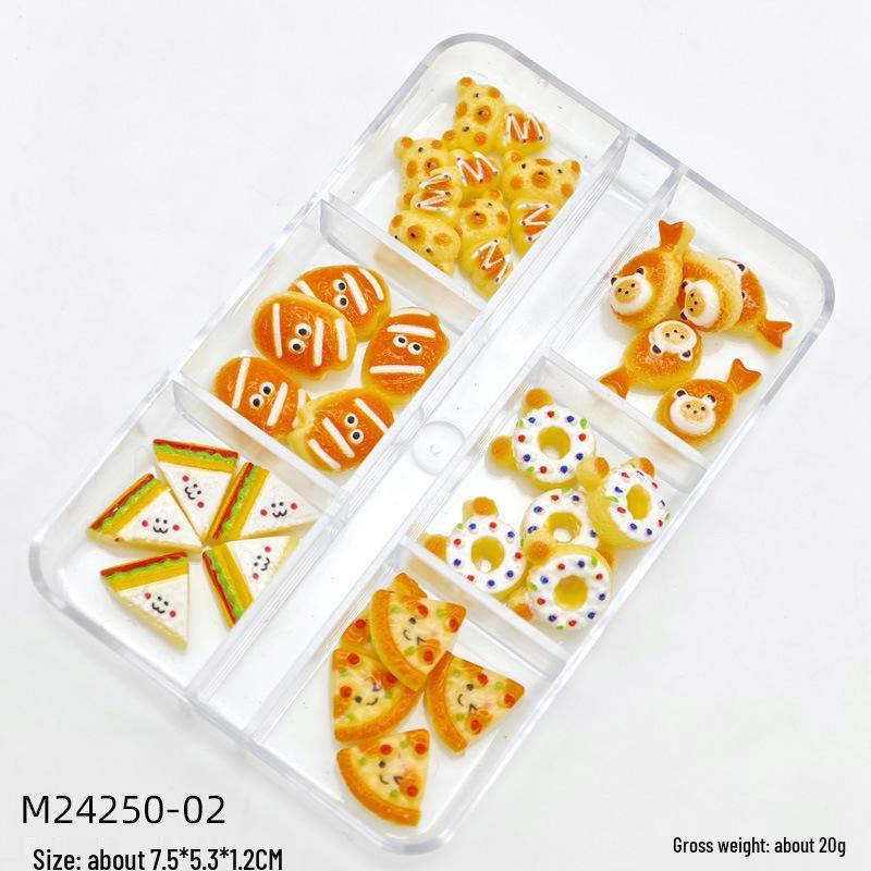 

Миниатюрная еда игрушка нейл-арт: Сэндвичный хлеб DIY украшения для ювелирных изделий