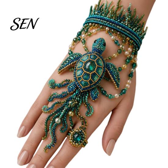 Kit DIY de Pulsera de Mano con Cuentas, Set para Hacer Joyería Tejida con Cuentas, Cadena Ajustable Hecha a Mano Kits Artesanales para Adultos Regalos Amantes de la Artesanía