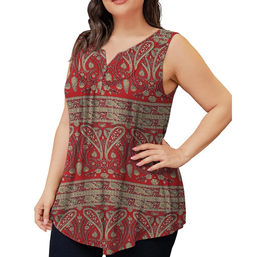 Women's Sleeveless Shirts Ruffle Tops Loose Tops Casual Oversized Tops Pleated Tops Button Down Casual Summer Floral Tops