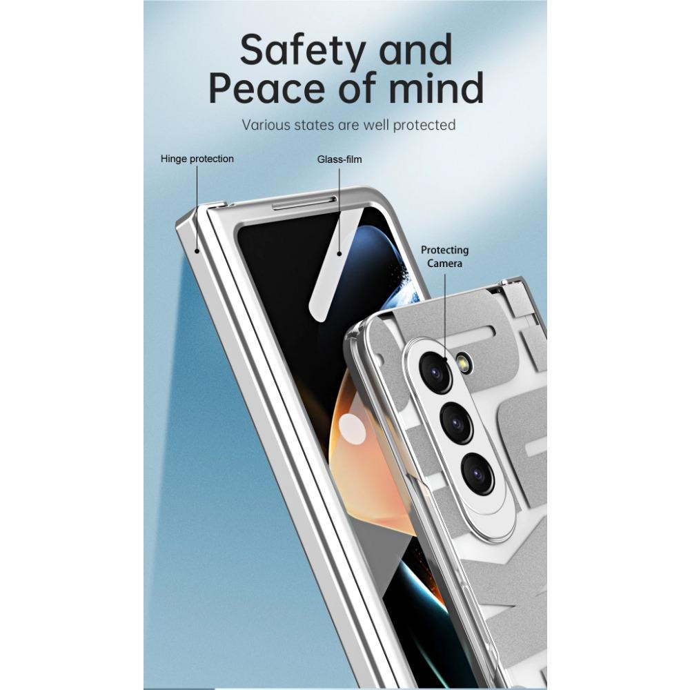 Luxus Phantom Plating Scharnierschutz Klare Telefonabdeckung für Samsung Galaxy Z Fold 6 5 4 3 2 Hülle Stoßfester Displayschutz