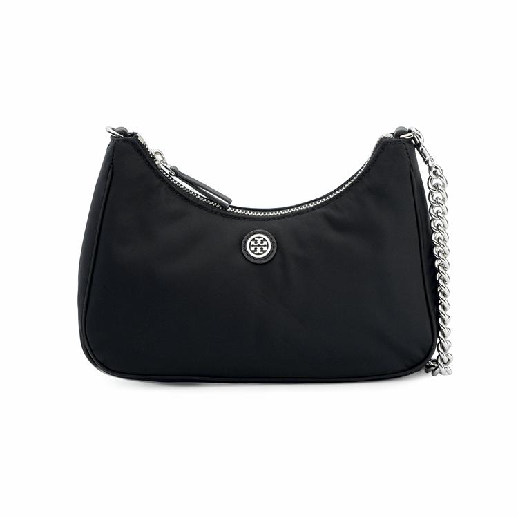 

Tory Burch Virginia Logo Zip Closure Recycled Nylon Crossbody Shoulder Bag Women bags Black 153243-001 Basic Set (Bag+Dust Bag)