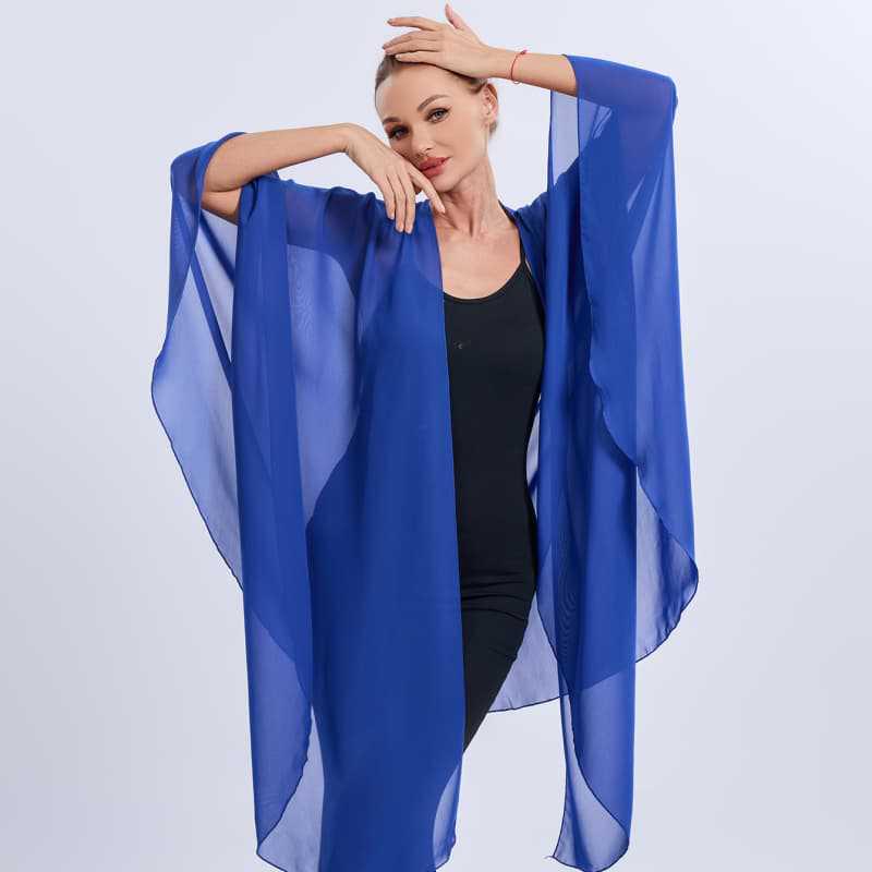 European & American Ethnic Style Mid-Length Solid Color Beach Shawl Scarf - Loose Sun Protection Cover-Up for Travel