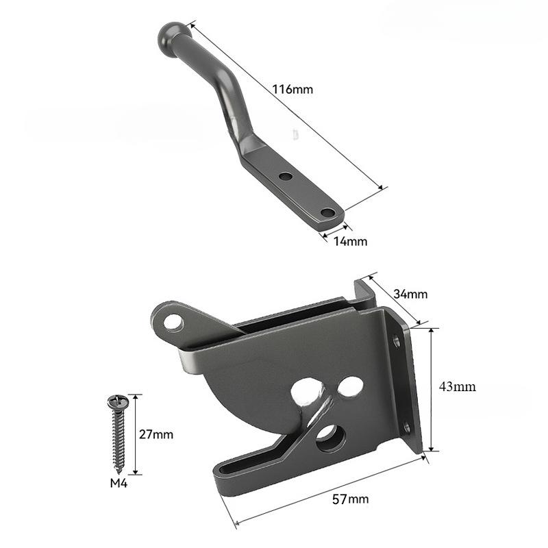 

Auto Gate Latch with Bolt for Pasture Garden Fence Farm Gate Carbon Steel Automatic Slam Catch Garden Hardware Fence Supplies