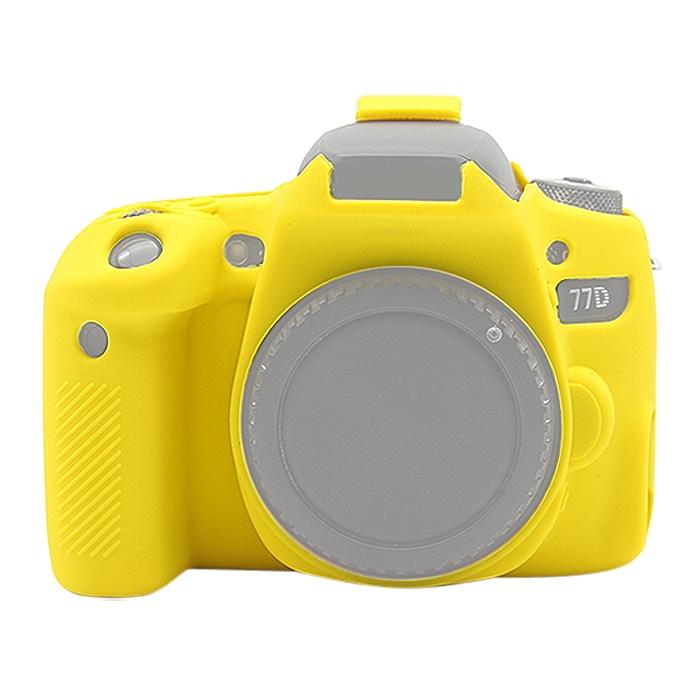 

PULUZ Soft Silicone Protective Case for Canon EOS 77D жовтий