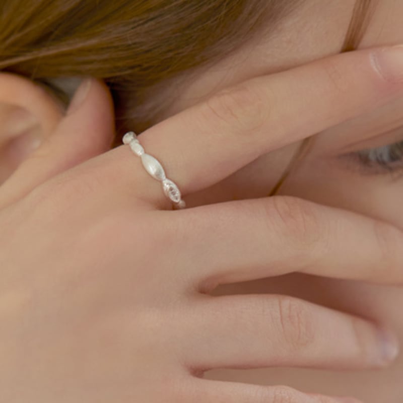 Lewe Point Clear Matte Ring