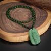 Buddhist Imitation Jade Pendant Necklace for Men Women Religious Buddha Accessories Gift