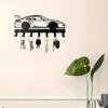 1PC Racing Car Metal Keychain Wall Mount Key Holder Home Decor Gift for Men