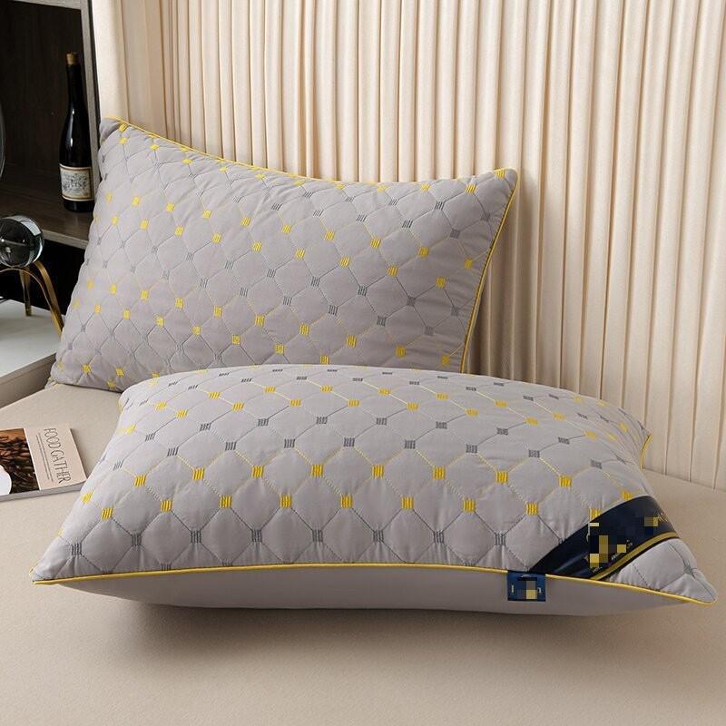 Ergonomic Cervical Support Pillow With Hollow Fiber Fill Soft Plush Adults Students Dormitory Sleep Comfort