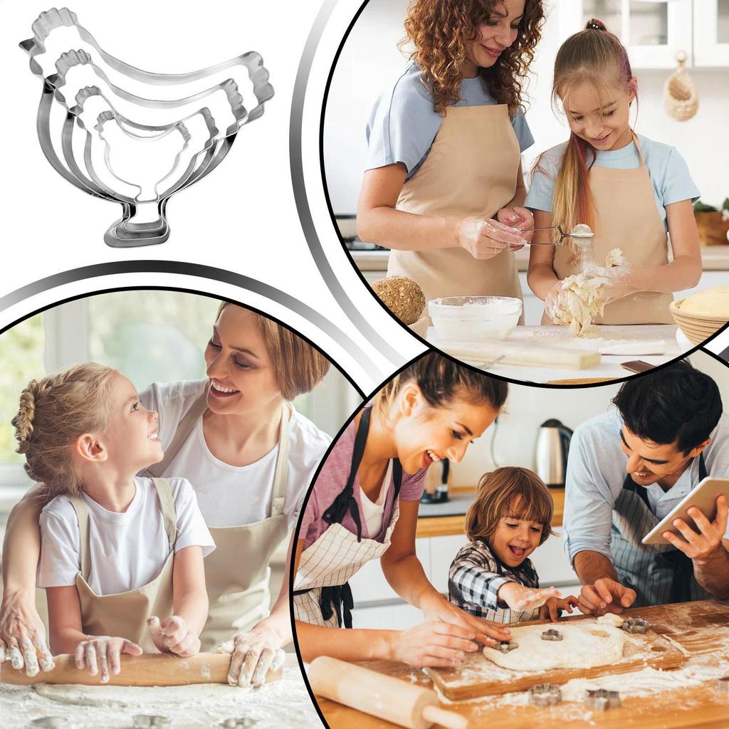 Cute Cookie Cutter Stainless Steel Baking Supplies Chick Baking Cutter Molds For Kitchen Pastry Fondant Cutting Holiday Spring