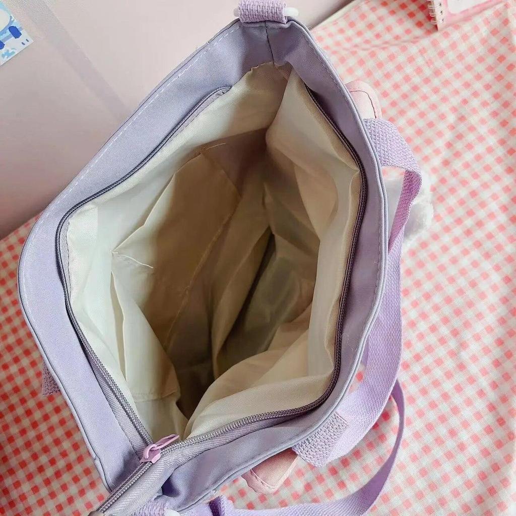 Borse Messaggero da Scuola da Donna per Donna Borsa a Mano Ragazze Adolescenti Cartone Animato Tela Borsa a Spalla Impermeabile Nylon Borse Tote Cartelle