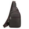 Casual PU Leather Men Chest Bag Multifunctional Black Brown Crossbody Bag Large Capacity Storage Bag Men Women