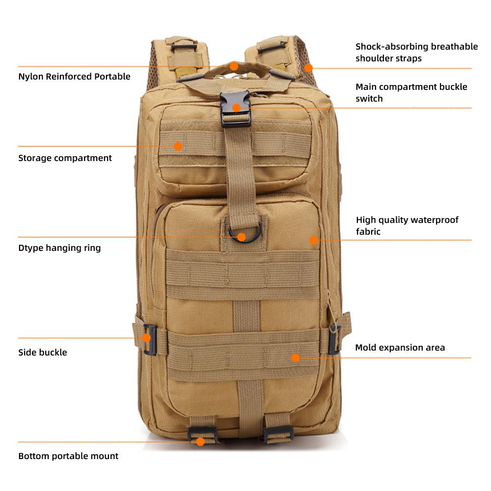 Outdoor Sports Multi-function Camouflage Backpack Tactical Fan Mountaineering Hiking Bag Shoulder Actical Backpack
