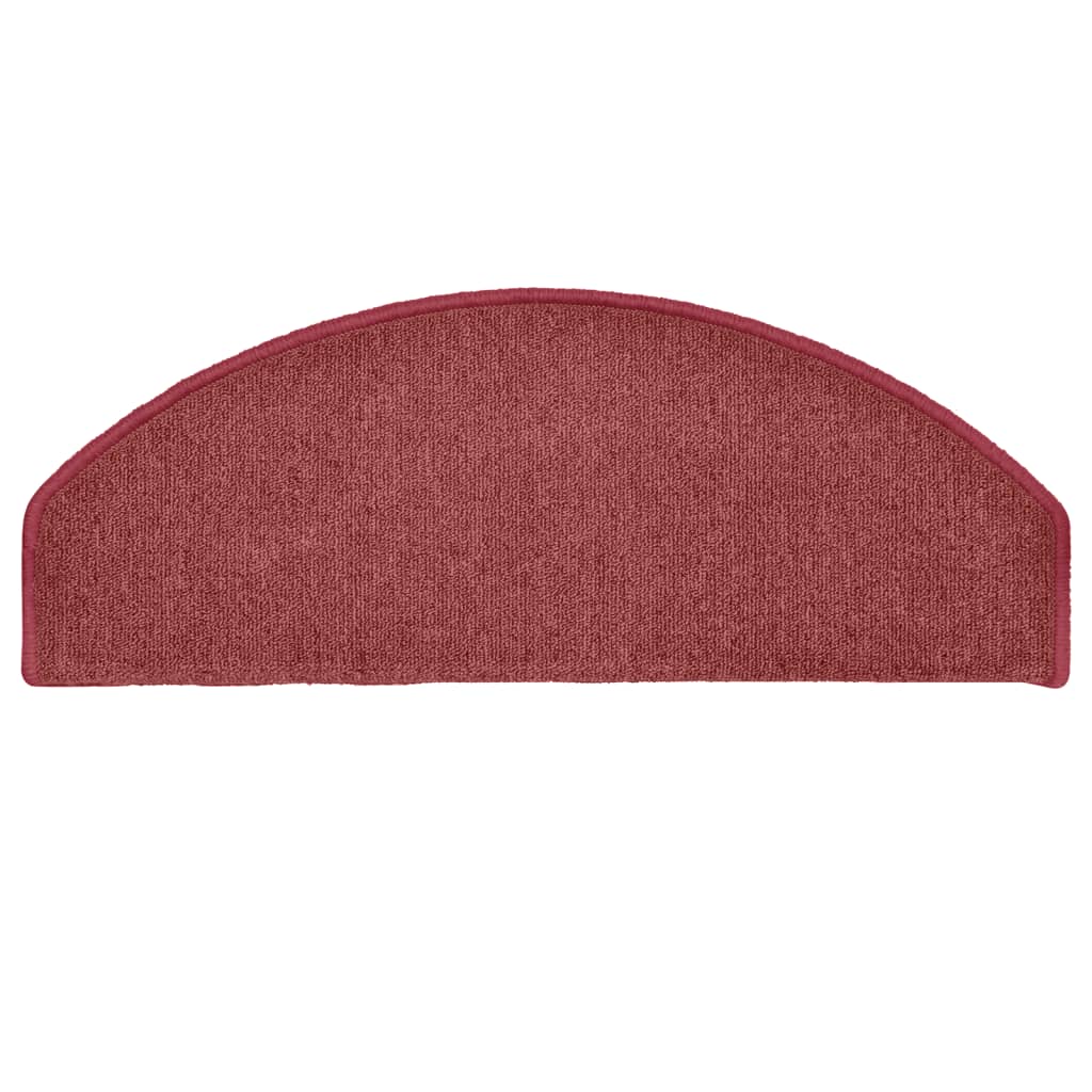 Stair Treads 15 pcs. 65 x 24 x 4 cm Bordeaux Semi Round Large