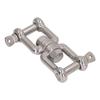 304 Stainless Steel Double Jaw Shackle Rustproof Universal Jaw Anchor Connector for Hardware Lifting Connection 12mm