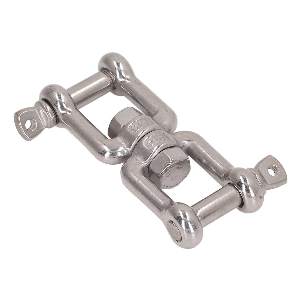 304 Stainless Steel Double Jaw Shackle Rustproof Universal Jaw Anchor Connector for Hardware Lifting Connection 12mm