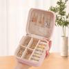 Portable Small Jewelry Box Pu Leather Small Jewelry Organizer Women Girls Travel Case Earrings Rings Necklaces Bracelets Storage