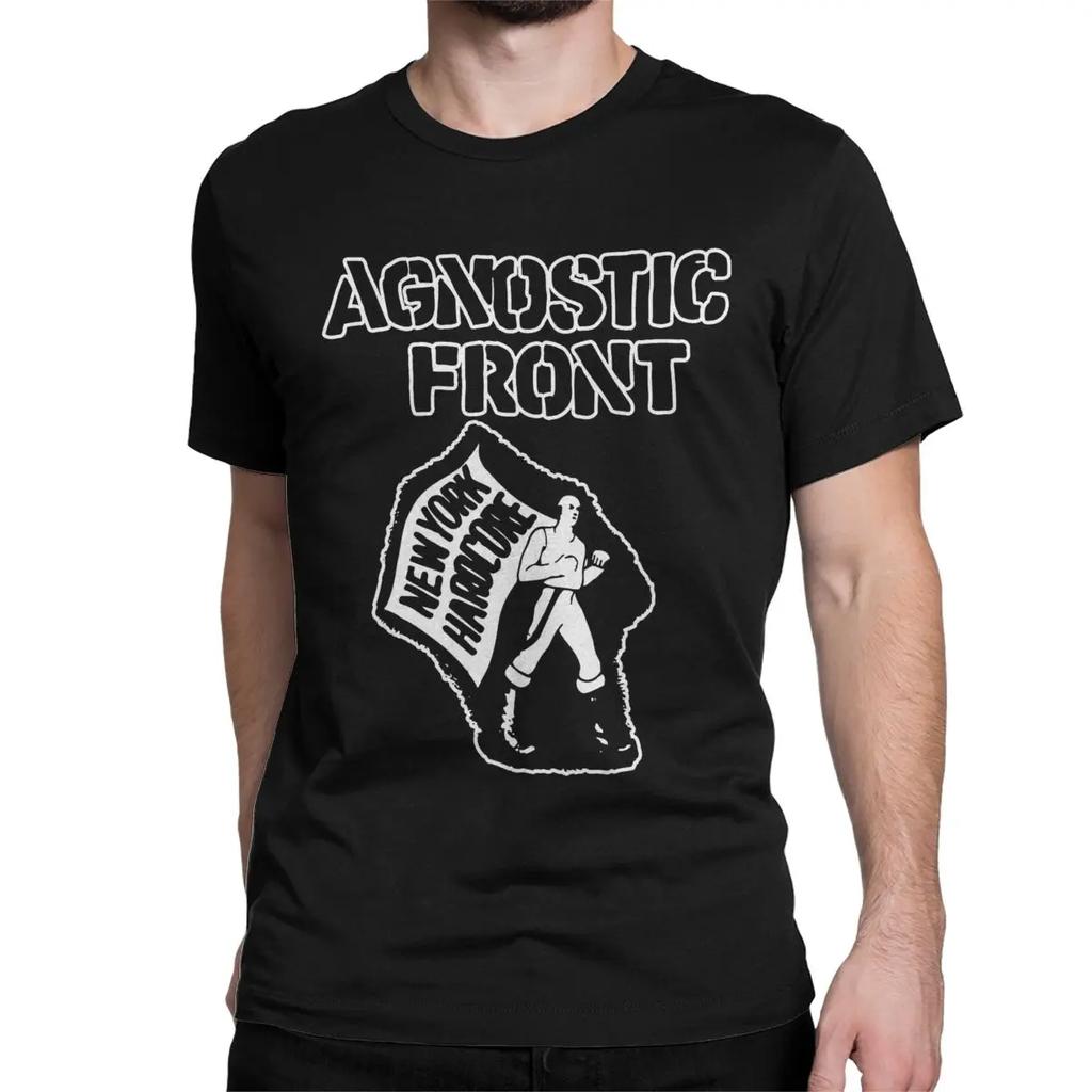 NYHC Flag American Hardcore Punk Band Rock T-Shirts Men Women Agnostic Front Cool Cotton Tees Short Sleeve T Shirts Clothing