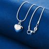 925 sterling silver 16-30 inch exquisite heart-shaped pendant necklace for women's fashion wedding engagement jewelry
