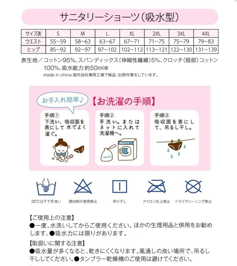 BAZETITUS Stylish Absorbent 50ml For Heavy Sanitary Incontinence Absorbent Back Leakage Absorbent Safe Panties for Women Pure Size Panties,