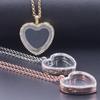 1Pc Round Heart Glass Cremation Urn Locket Pendant Necklaces For Ashes Mix Geometric Memory Floating Relicario Collares Jewelry