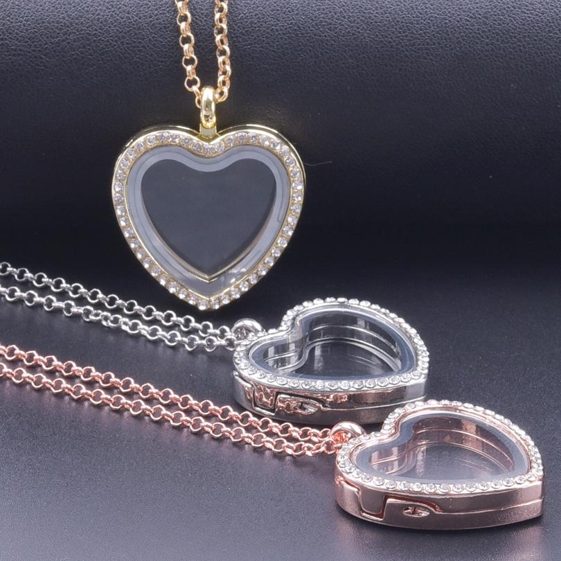 1Pc Round Heart Glass Cremation Urn Locket Pendant Necklaces For Ashes Mix Geometric Memory Floating Relicario Collares Jewelry