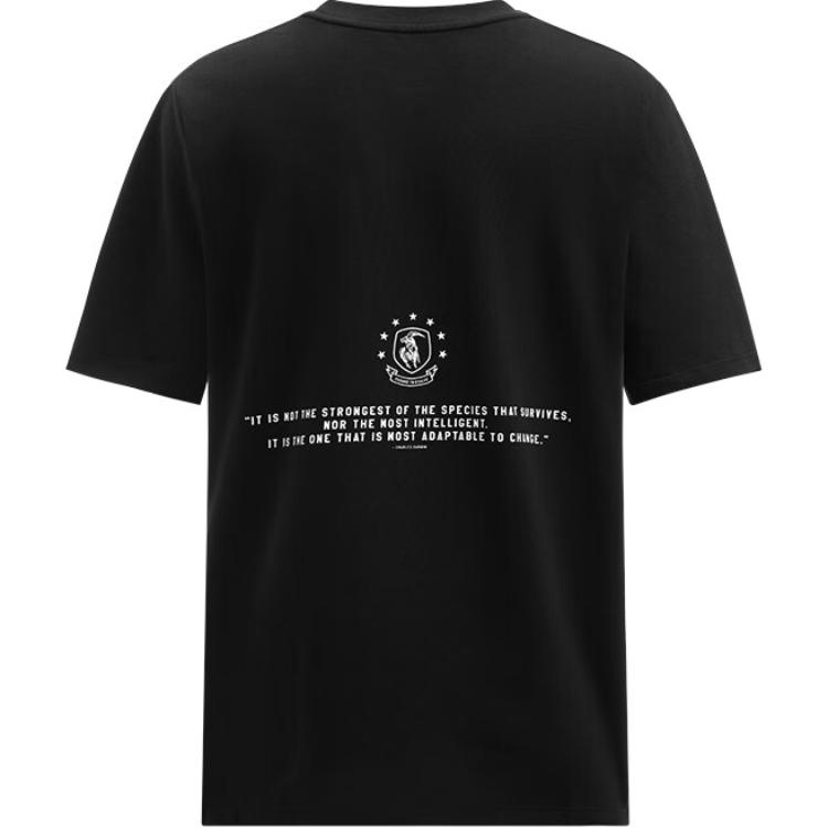 Under Armour Project Rock Letter Print Design Comfortable Loose Fit Short Sleeve T-Shirt Women Tops Black 1386440-001