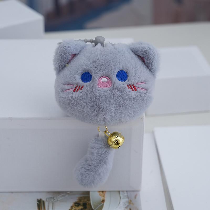 Adorable Cartoon Plush Cat Keychain Soft Pp Cotton Filling Cute Toy For Students