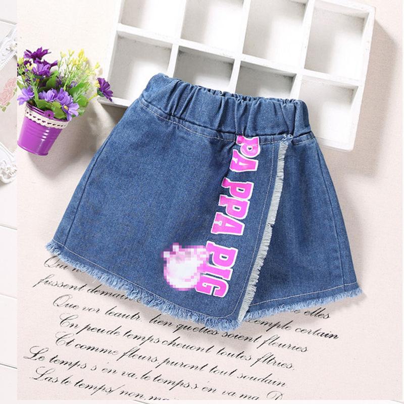Neue Mädchen Jeansrockhosen Sommer Ausländische Shorts Kinder Faltenhosen Mode Koreanische Version von Kinderkleidung