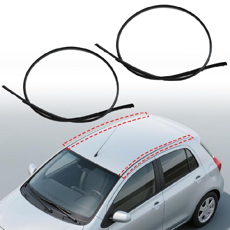 2pcs Weather Sealing Strips Automotive Accessories Left Right Side Roof Drip Moulding Trim Set 75551-52160 75552-52140