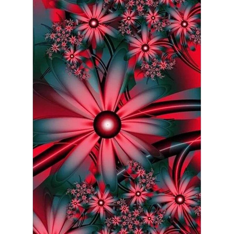 New 5D DIY Diamond Painting Full Round Drill Abstract Flower Cross Stitch Scenery Diamond Embroidery Crafts Home Decor
