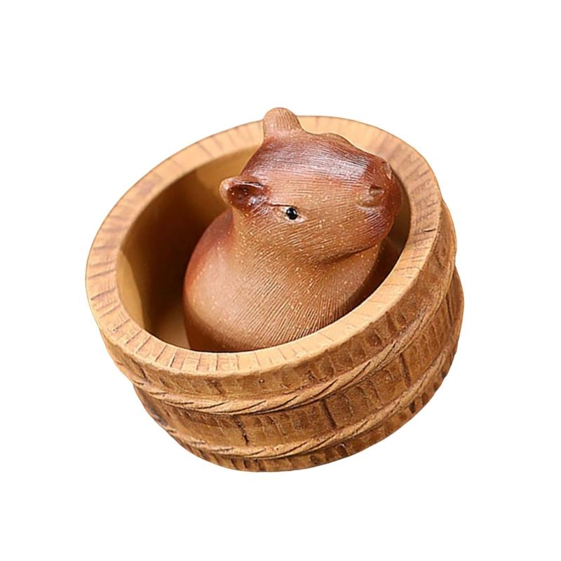 Capybara Tea Pet Unique Clay Capybara Tea Figure Household for Display