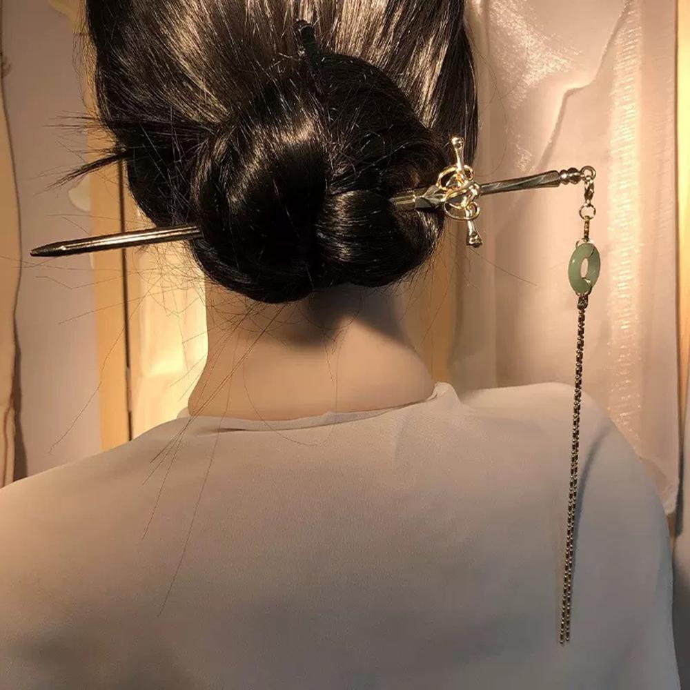 1 Stück Täglicher Schmuck Machen Modevolle Vintage Neuheit Schwert Haarnadel Kopfschmuck Chinesischer Stil Haarstäbchen Pferdeschwanzhalter Haarschmuck