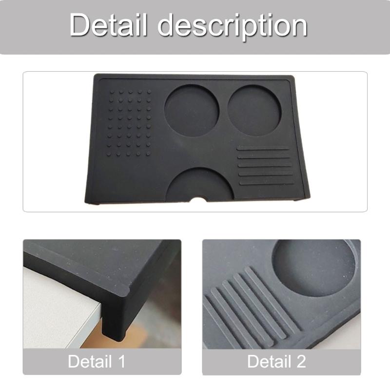 Waterproof Silicone Espresso Tamper Mat 15x24cm Protective Thickened Pad For Coffee Maker Kitchen Cafes Use