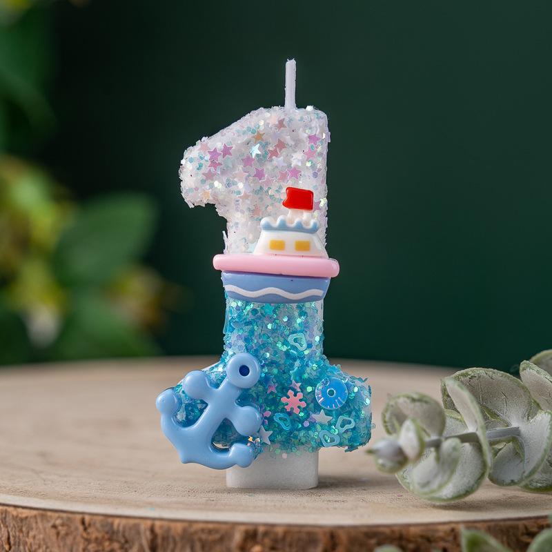 Xiyin Creative Small Boat Birthday Candle Set for Cake Decorations and Party Decor.