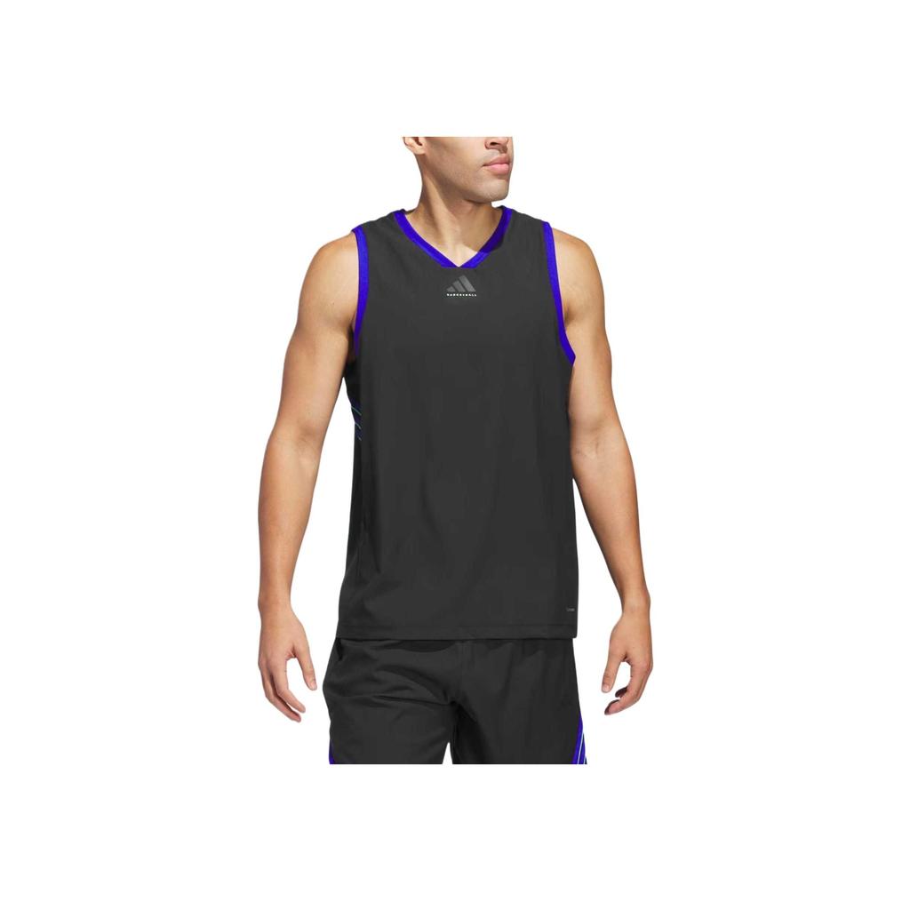 Adidas Basketball Comfortable Soft Breathable Skin-Friendly Vest Men Tops Black JN0338