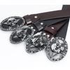 Retro Belt Skull Pentagram Fashion Trend Personality Youth Belt Cowhide Belt