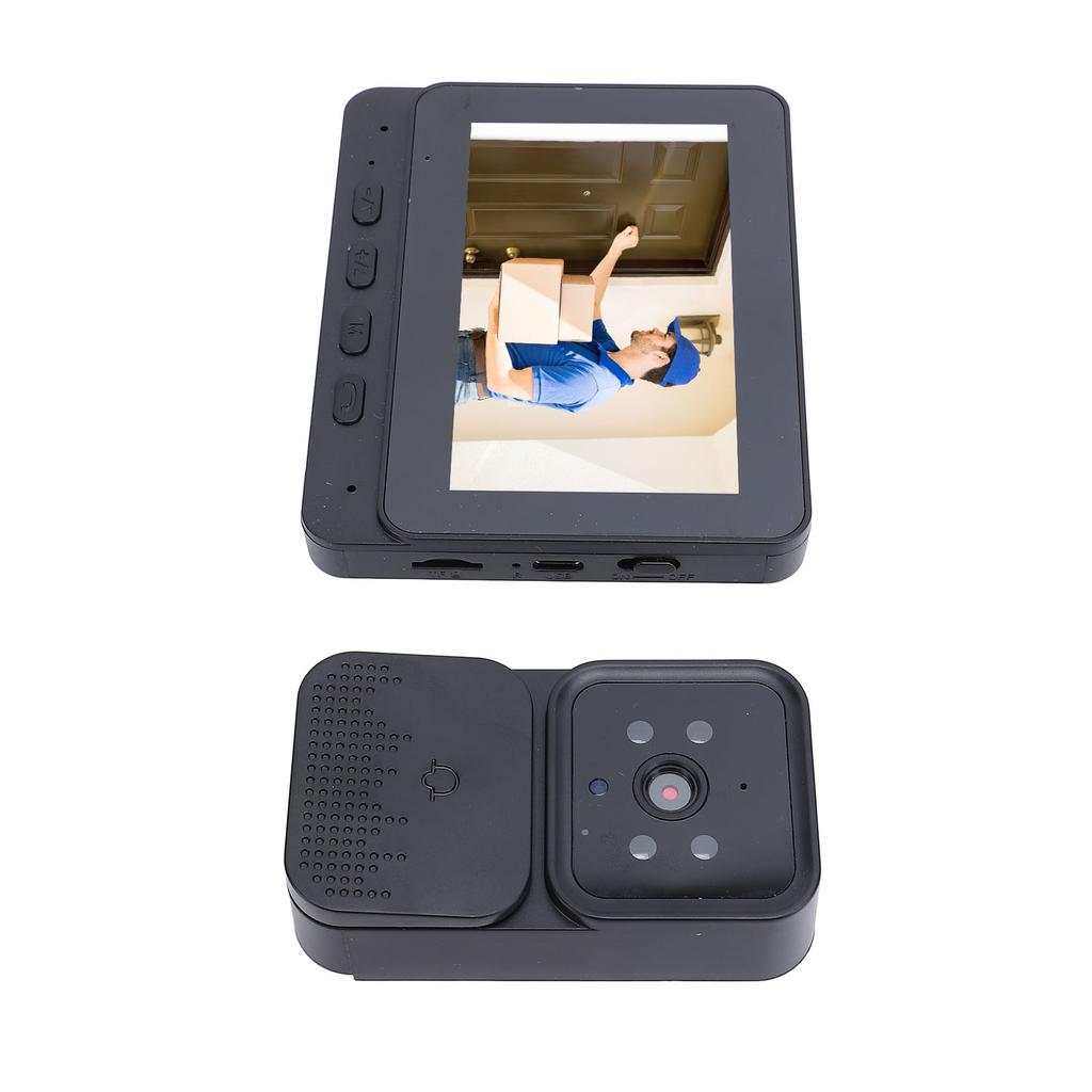 Video Intercom System 4.3 Inch Screen Wireless Video Doorbell Camera 5MP 120 Degree Wide Angle