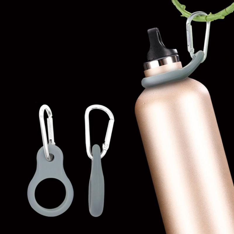 3Pcs Portable Water Bottle Carrying holder Silicone Hanging buckles Secure Water Bottle Holder with Carabiner Belt Clip