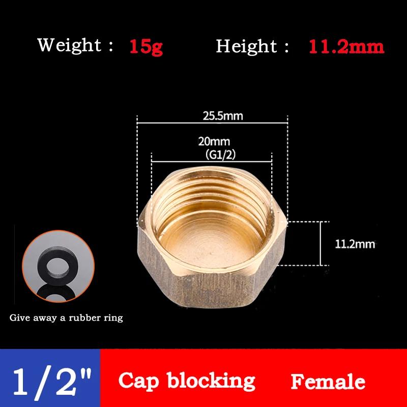 10pcs Brass Pipe Fitting Female Male Movable Joint/Plug/Cap Blocking/Reducing Bushing PipeJoint Adapter 1/2" Thread
